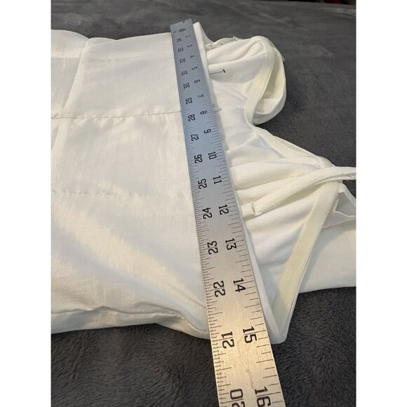 NWT Lulus Womens Bow Front Midi Dress M White Graduation Bachelorette LWD Bridal - Picture 10 of 11